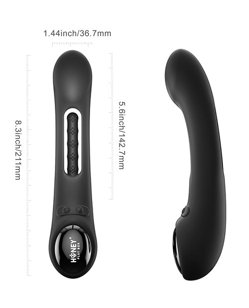 Vibrador de teléfono Tempo | Vibrador controlado por aplicación con sensor de presión | Vibrador de punto G de aleteo negro