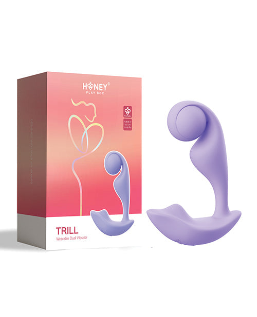 Vibrador Controlado por App Trill Wearable | Vibrador de Doble Bola Controlado por Teléfono | Vibrador Punto G Morado | Mejor Vibrador para Mujeres