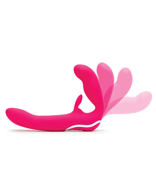 Vibrador Happy Rabbit | Dildo Strapless con Arnes | Vibrador Punto G Rosa | Vibrador de Clítoris | El Mejor Vibrador para Mujeres de 15 Modos