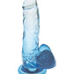 Dildo realista Shades Jelly | Dildo grande de TPR degradado de 7 pulgadas | Dildo de ventosa azul mediano