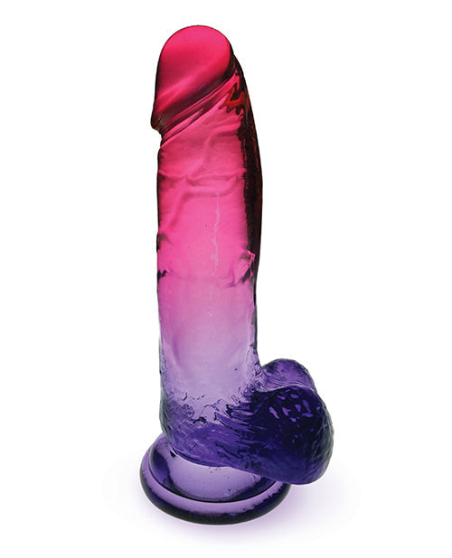 Dildo realista Shades Jelly | Dildo grande TPR degradado de 8 pulgadas | Dildo rosa grande | Dildo con ventosa