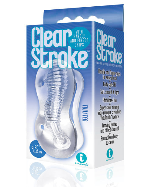 Masturbador Twister de 9" Clear Stroke
