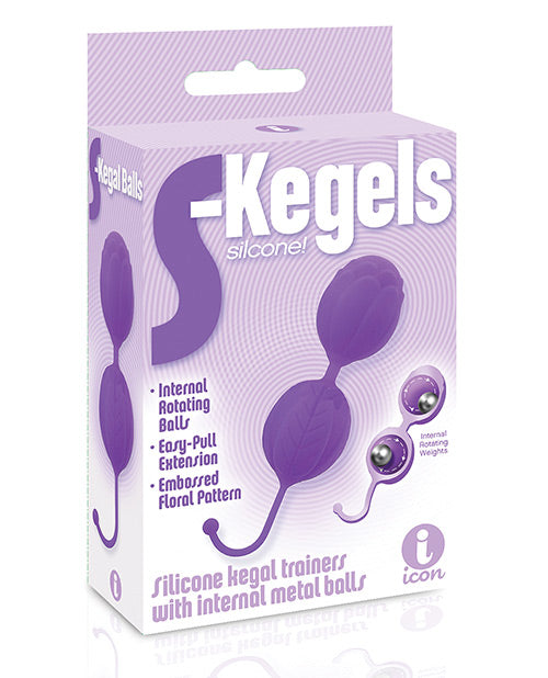Bolas Kegel S de silicona de 9 - Morado