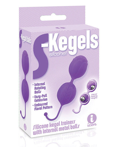 Bolas Kegel S de silicona de 9 - Morado