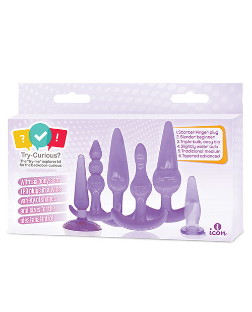 Kit de plug anal Try-Curious - Violet