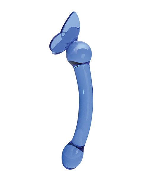 Dildo grande de vidrio tipo "Glass Menagerie" | Dildo grande tipo "Butterfly G Spot" | Dildo realista azul oscuro | Mejor dildo