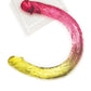 Dildo Gigante Shades | Dildo Realista TPR Jelly | Dildo Doble Degradado | Dildo Rosa Amarillo