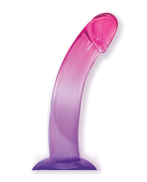 Dildo realista de gelatina Shades | Dildo grande de TPR degradado de 8 pulgadas | Dildo grande morado y rosa