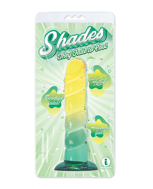 Dildo grande de 7 pulgadas Shades Jelly Swirl | Dildo realista de TPR degradado | Dildo con ventosa pequeña