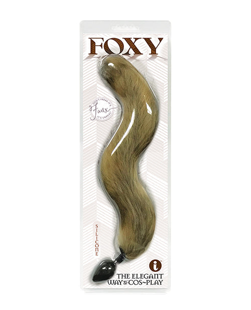 Plug anal en silicone Foxy Fox Tail - Or