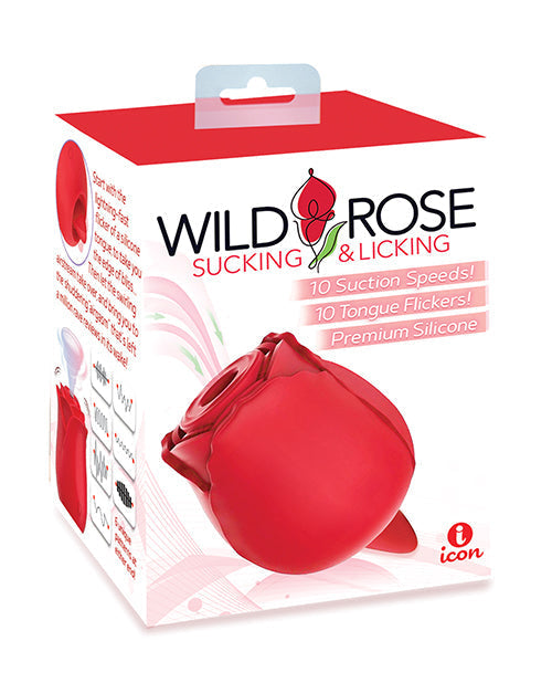 Vibrateur Rose sauvage et Langue - Rouge