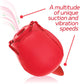 Vibrateur Rose sauvage et Langue - Rouge