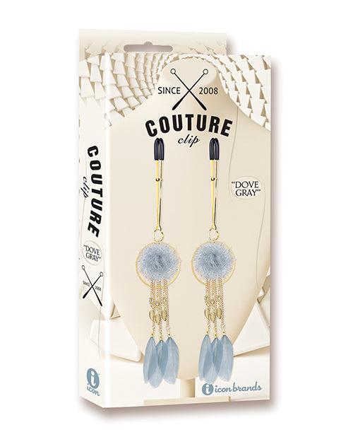 Serre-tétons de luxe Couture Clips – Gris tourterelle
