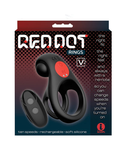 Anneau de coq Massive Red Dot V2 - Noir
