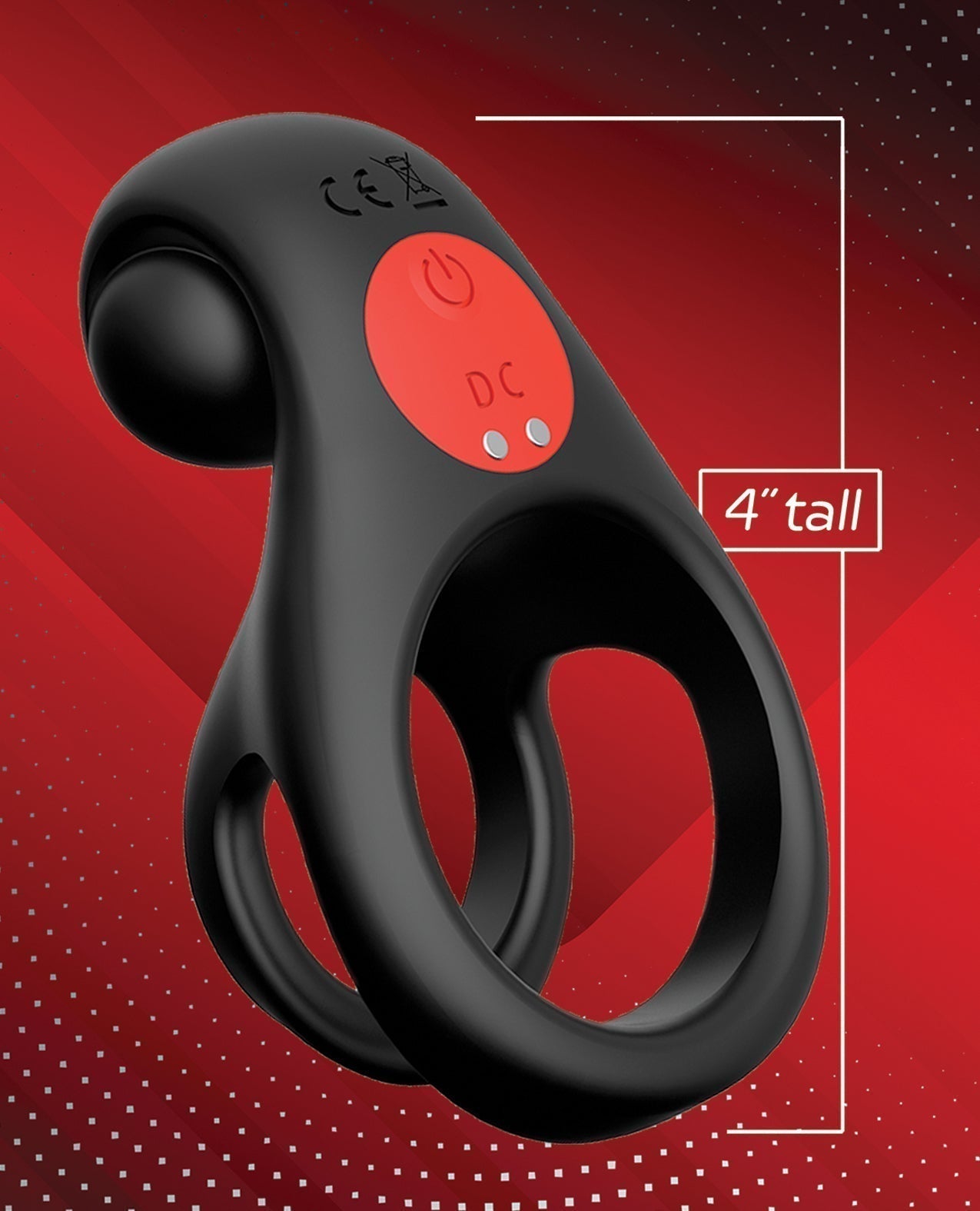 Anneau de coq Massive Red Dot V2 - Noir