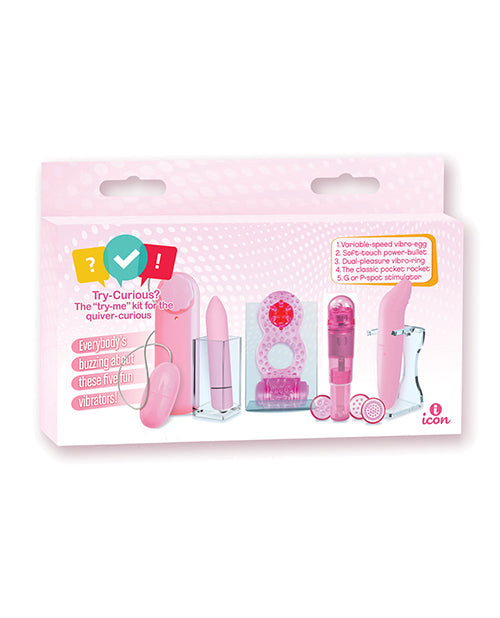 Conjunto de vibrador Try-Curious - Rosa