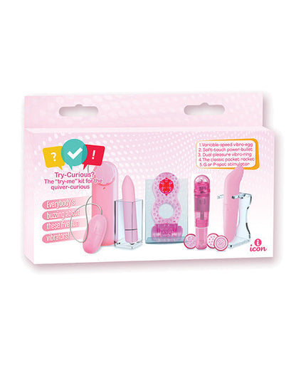 Conjunto de vibrador Try-Curious - Rosa