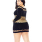 Nuisette en résille et nylon Nothing to Hide Noir QN