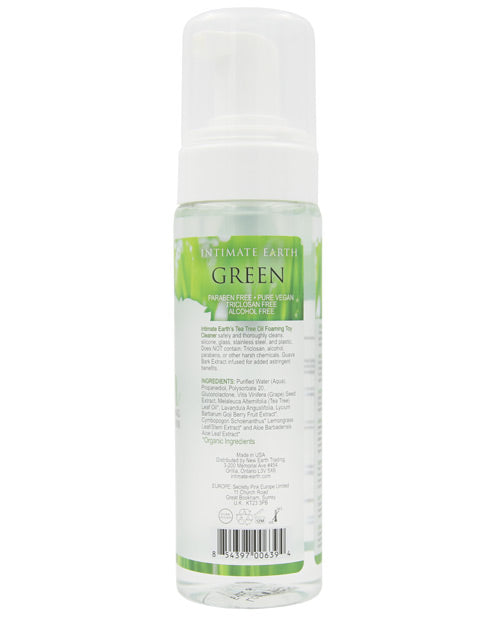 Limpiador espumoso para juguetes Intimate Earth - Aceite de árbol de té verde de 200 ml