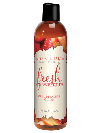 Lubrifiant Naturel Intimate Earth saveur Fraise Fraîche - 120 ml