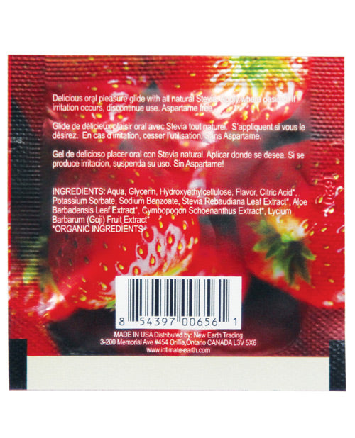 Intimate Earth Lubrifiant Feuille - 3 ml Fraises Fraîches
