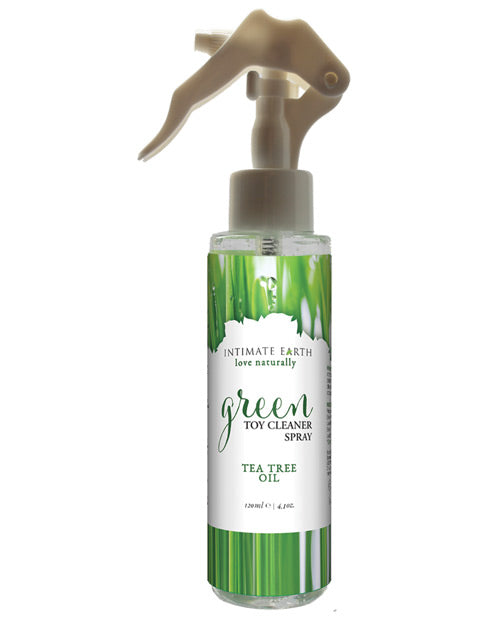 Intimate Earth Limpiador de Juguetes en Spray - 4.2 oz Aceite de Árbol de Té Verde