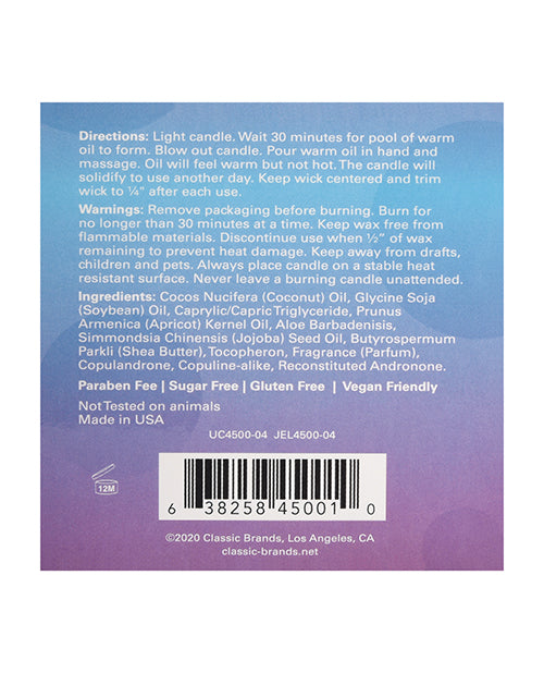 Bougie de massage Jelique - 4 oz Fuck Me Vanille Sucrée