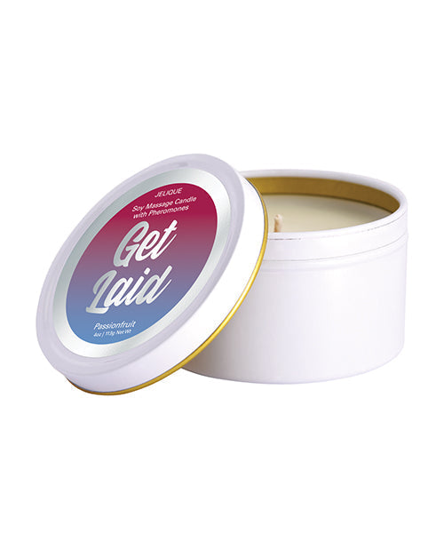Bougie de massage Jelique – 4 oz « Get Laid » Fruit de la Passion