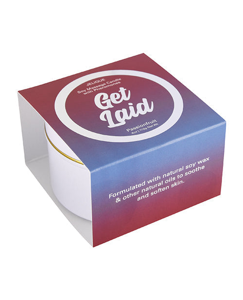 Bougie de massage Jelique – 4 oz « Get Laid » Fruit de la Passion