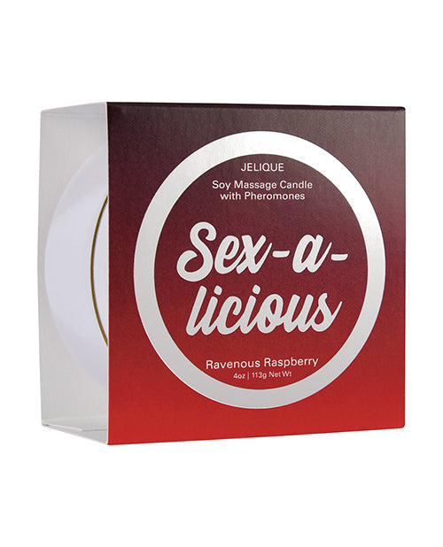 Bougie de massage Jelique - 4 oz Sex-A-Licious Framboise gourmande