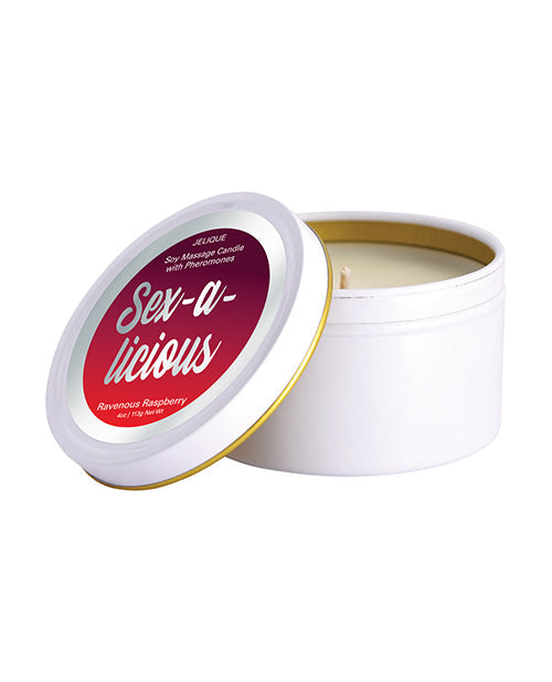 Bougie de massage Jelique - 4 oz Sex-A-Licious Framboise gourmande