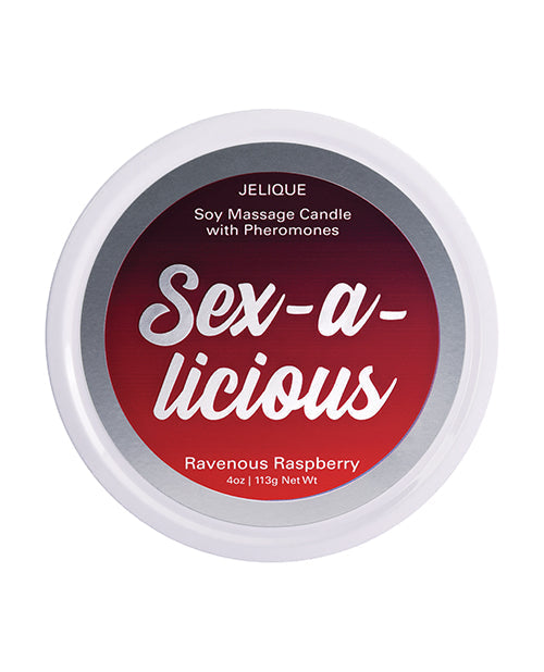 Bougie de massage Jelique - 4 oz Sex-A-Licious Framboise gourmande