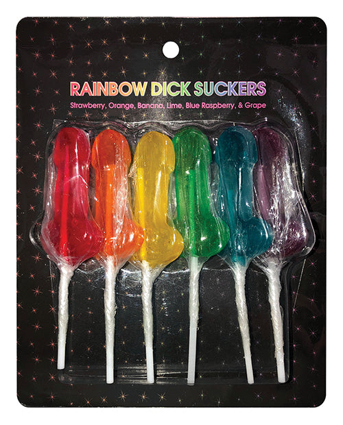 Sucer Arc-en-ciel - Paquet de 6 couleurs/saveurs assorties