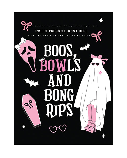 Tarjeta de felicitación de Halloween "Boo" con caja de cerillas