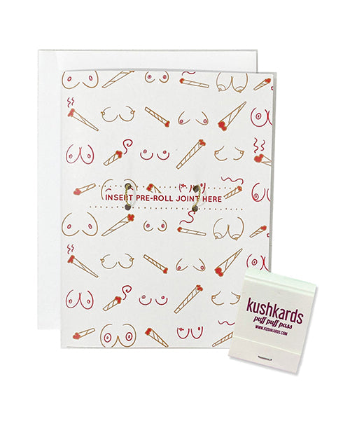 Carte de vœux Doobies Boobies avec livret d'allumettes