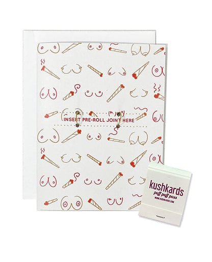 Carte de vœux Doobies Boobies avec livret d'allumettes