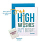 Tarjeta de felicitación High Wishes con libro de cerillas
