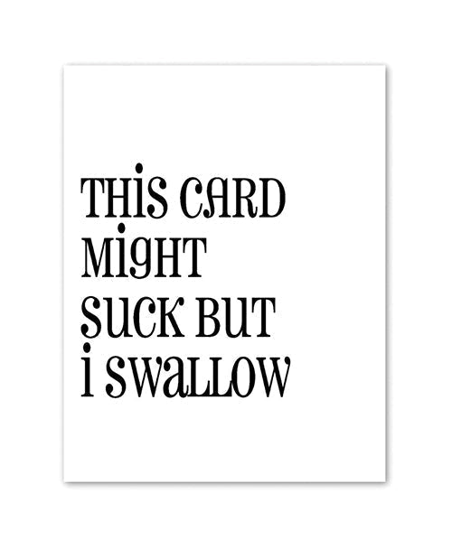 Carte de vœux « Suck VS Swallow »