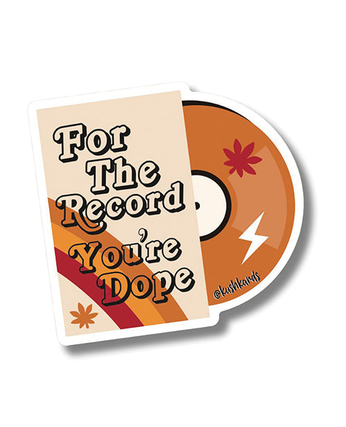 Autocollant « For the Record » – Lot de 3