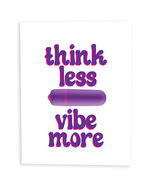 Carte de vœux coquine "Think Less, Vibe More" avec vibromasseur Rock Candy et lingettes Fresh Vibes