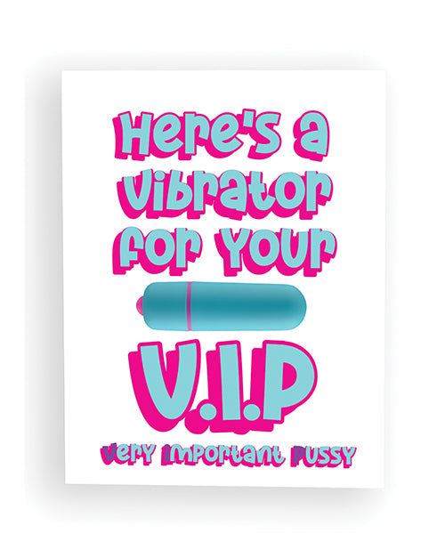 Voici une ambiance pour votre carte de vœux coquine V.I.P avec vibromasseur sucette et lingettes