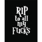 Tarjeta de felicitación de Halloween Rip Fucks con calcomanía