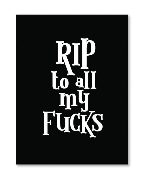Tarjeta de felicitación de Halloween Rip Fucks con calcomanía