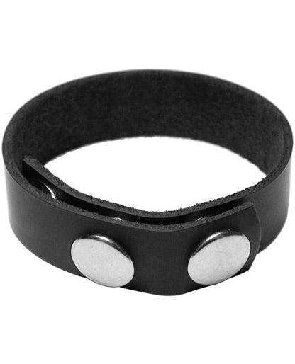 Anneau Pénien KinkLab en Cuir à 3 Boutons-Pression