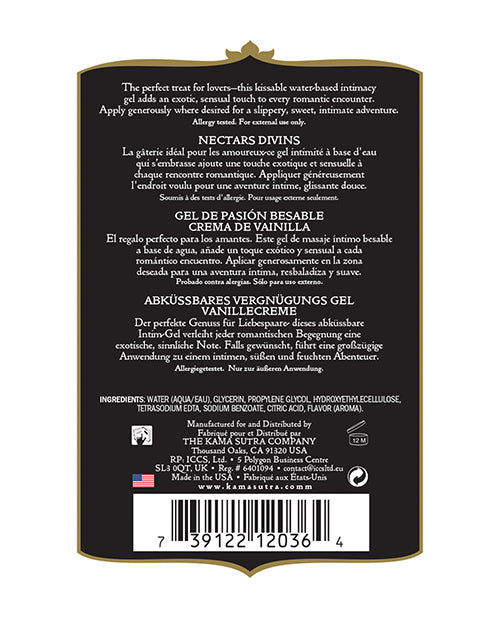 Gel Nectars Divins Kama Sutra - Crème Vanille 147 ml