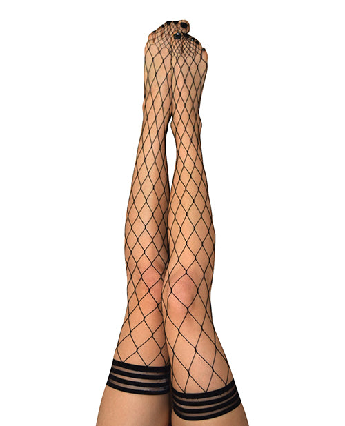 Kix'ies Michelle Grandes résille cuissardes noires C