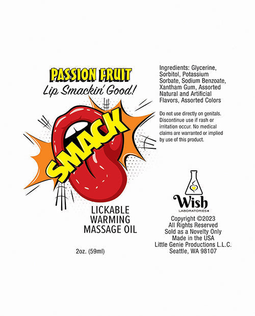 Aceite de Masaje Térmico Smack - 2 oz Melocotón