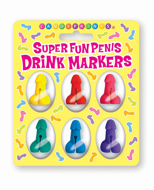 Marqueurs de cocktails super amusants - Lot de 6