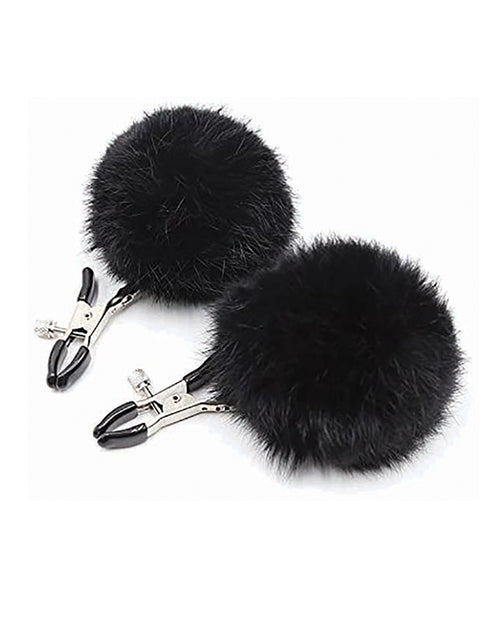 Pinces à Tétons Sexy AF - Pompon Noir