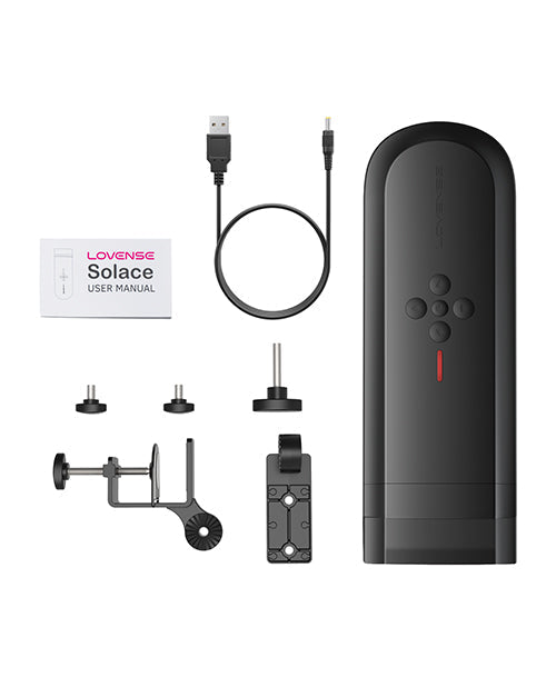 Masturbador de empuje Lovense Solace - Negro